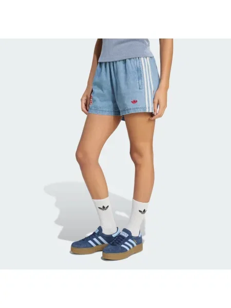 Szorty dżinsowe adidas x Coca-Cola niebieskie