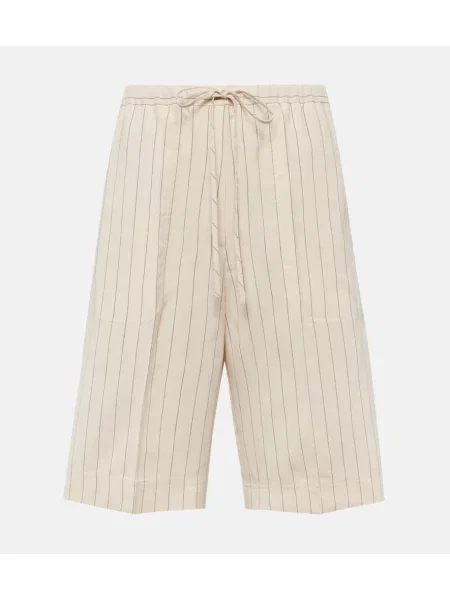 Szorty Toteme w paski z twillu białe