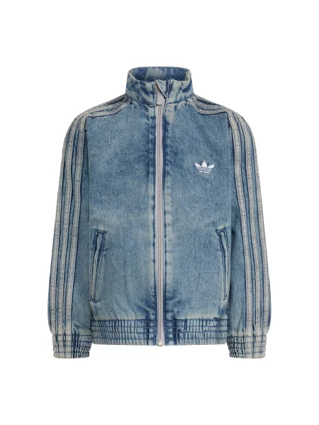ADIDAS ORIGINALS Prijelazna jakna Firebird plavi traper bijela