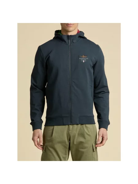 Aeronautica Militare bluza rozpinana z kapturem z niebieska