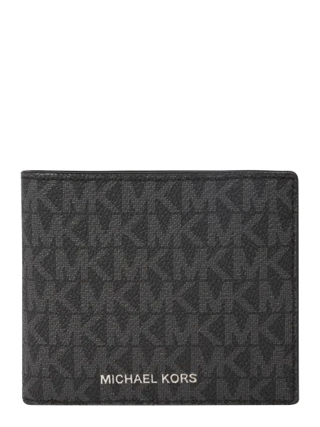 Michael Kors Portofel Billfold W gri metalic negru