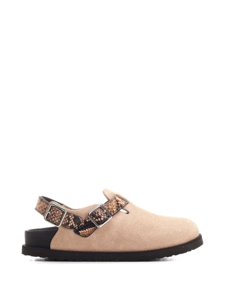 Papuci tip mules Birkenstock 1774 cu model piele de șarpe