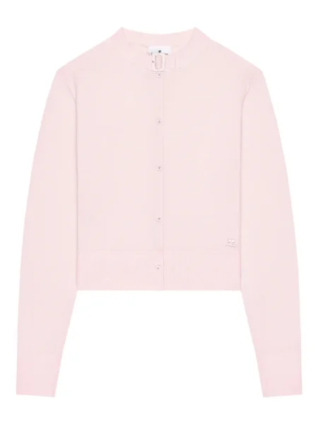 Cardigan Courreges cu cataramă roz