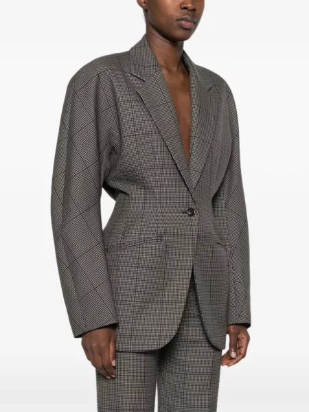 Sacou Mugler cu model pepito gri
