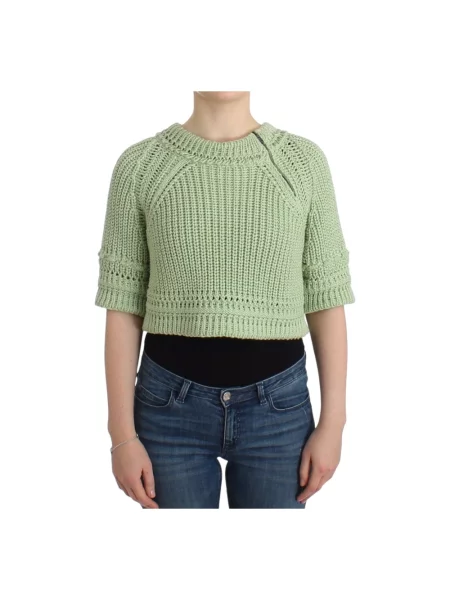 Krótki sweter Ermanno Scervino zielony