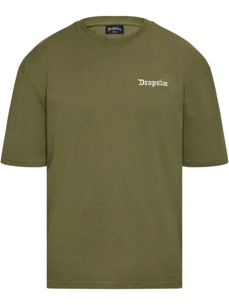 Dropsize Tricou oliv alb
