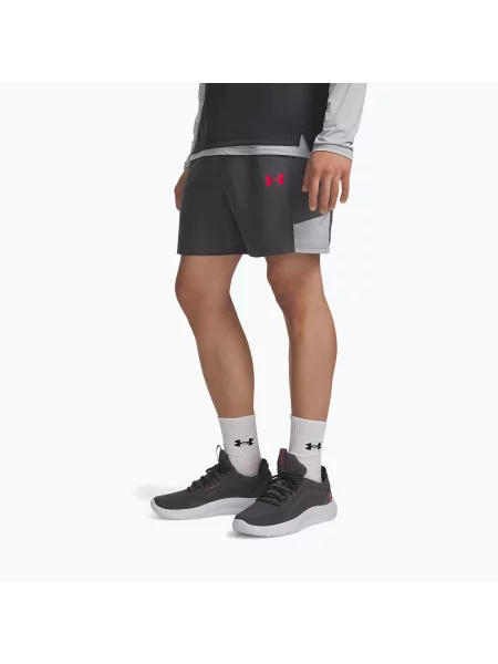 Pantaloni scurți de antrenament pentru bărbați Under Armour Tech Utility Shorts castlerock/mod gray/racer red gri