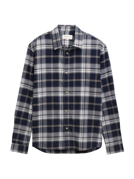 TOM TAILOR DENIM Cămașă negru alb