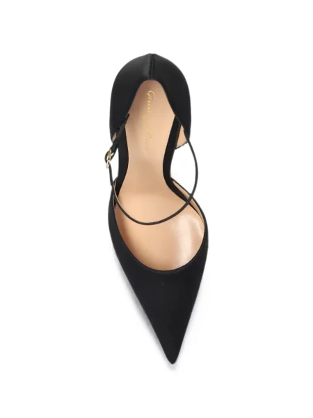 Pantofi cu toc Gianvito Rossi din satin negru