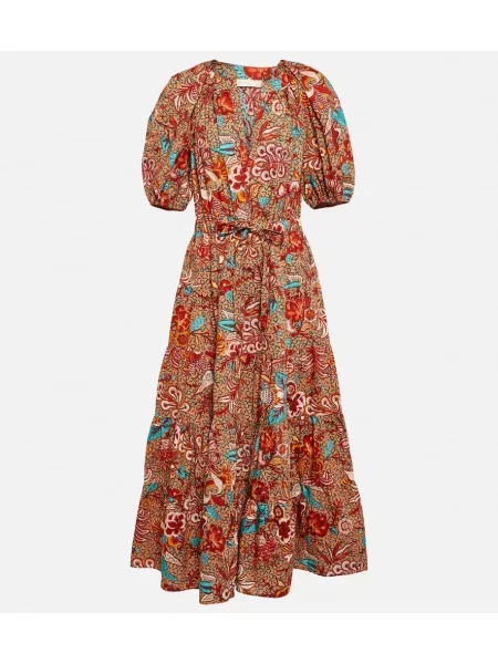 Midi obleka Ulla Johnson s potiskom
