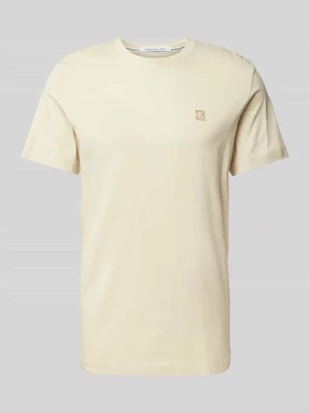 T-shirt z wyhaftowanym logo Calvin Klein Jeans zielona