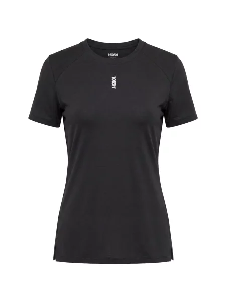 HOKA Tricou funcțional EveryRun negru alb