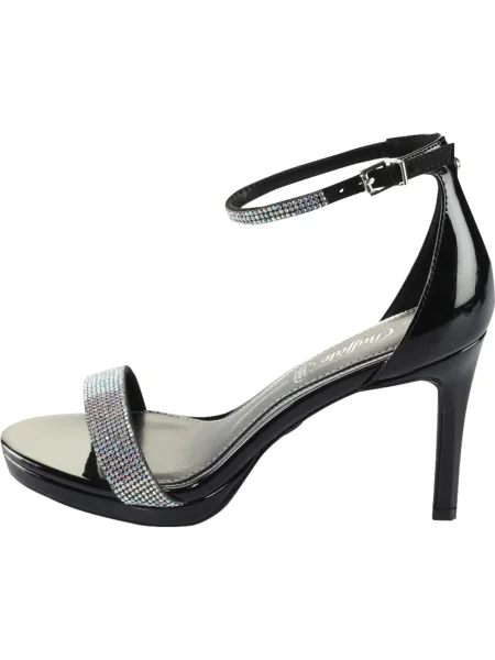 BUFFALO Sandale cu baretă Monroe 2 / argintiu / transparent negru