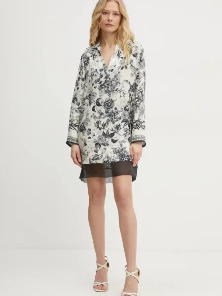 Simona Corsellini rochie mini oversize bej