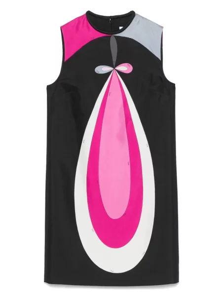 Rochie mini Pucci cu imagine cu imprimeu geometric de costum negru