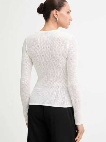 Calvin Klein pulóver női pamuttal bézs