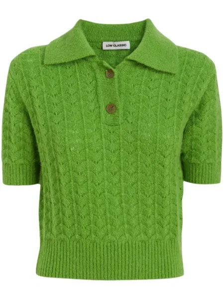 Tricou Low Classic tricotate clasic verde