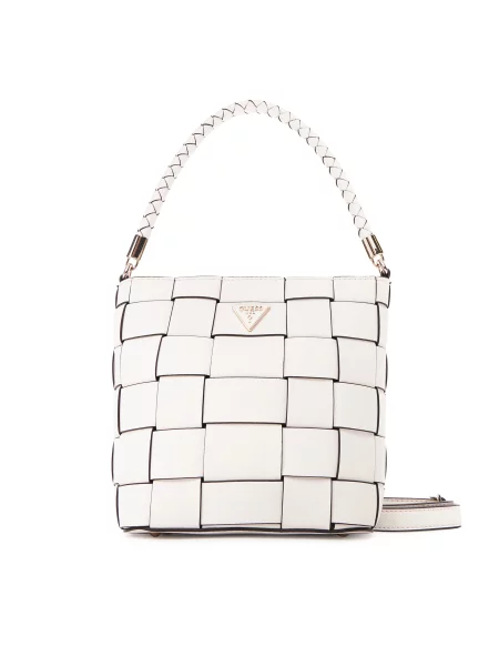 Τσάντα Guess Maylee λευκό