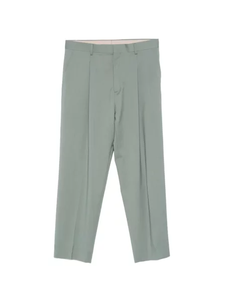 Pantaloni Costumein plisate verde