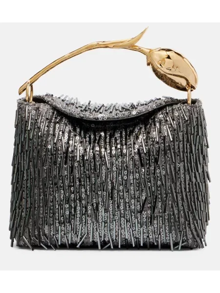 Чанта Erdem сребристо