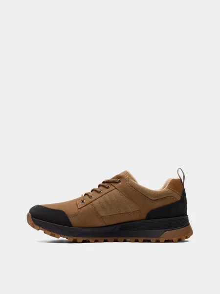 Кроссовки Clarks из нубука коричневые