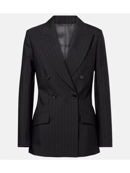 Sacou Gucci de lână cu dungi negru