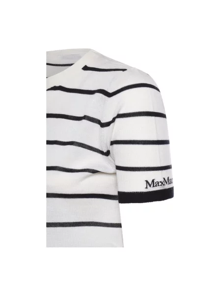 Lniana koszulka Max Mara beżowa