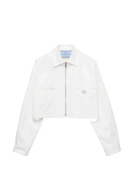 Pantaloni chino Prada alb