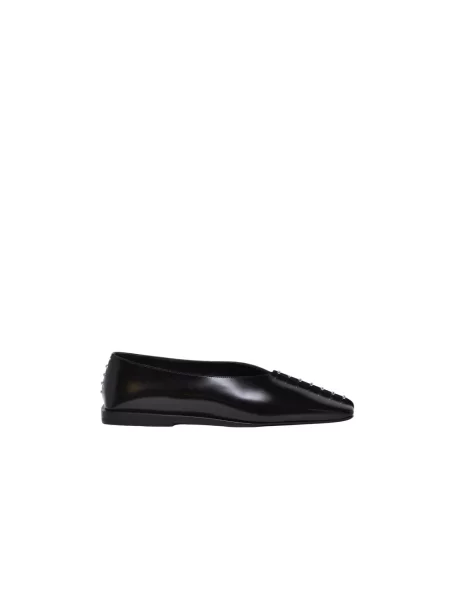 Balerinki Jil Sander skórzane czarne