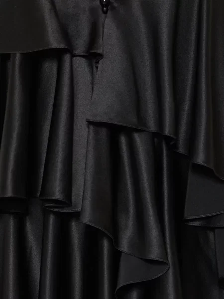 Rochie Balmain cu volane negru