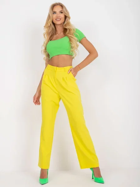 Pantaloni Rue Paris galben