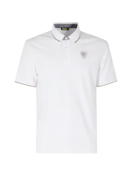Tricou polo Blauer cu autograf alb