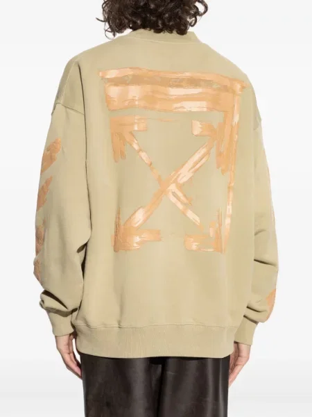Hanorac Off-white cu imagine alb