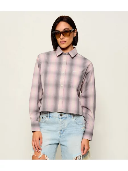 Guess Jeans Cămașă | Cropped Fit gri