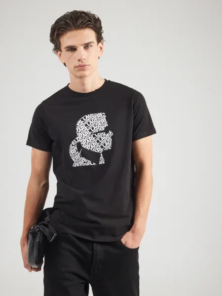 Karl Lagerfeld Tricou negru alb
