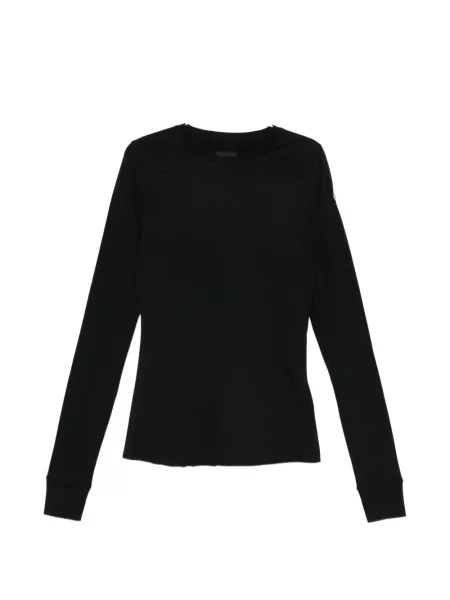 Tricou Moncler + Rick Owens tricotate lung negru