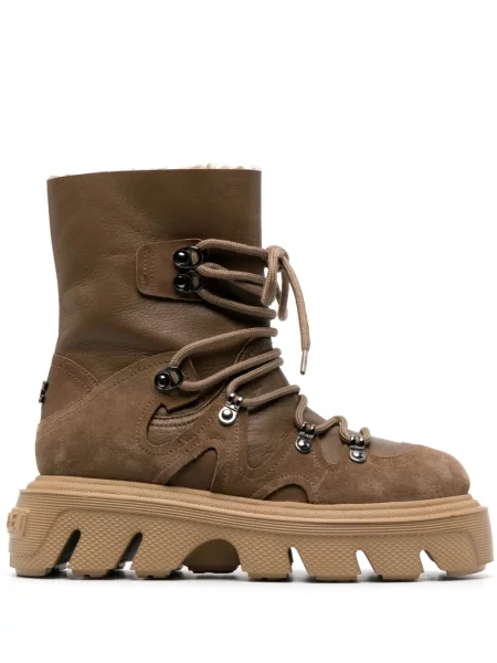 Botine Casadei din piele maro