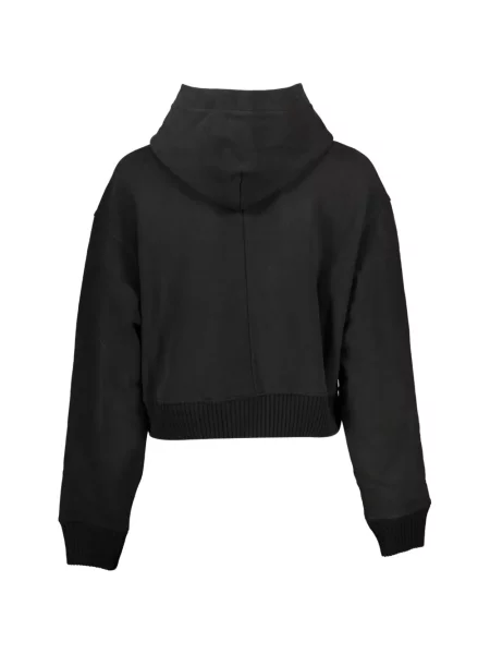 Kapucnis melegítő felső Calvin Klein autogrammal fekete