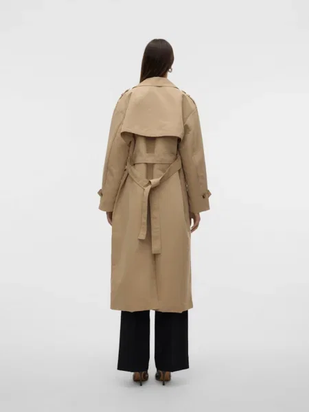 VERO MODA Prechodný kabát CHLOE tmavobéžová béžová