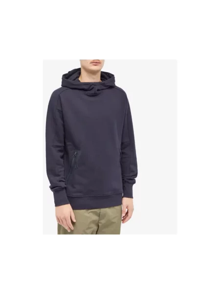 Bluza z kapturem C.p. Company polarowa z kapturem niebieska