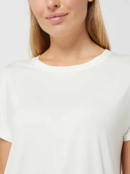 T-shirt z mieszanki i elastanu model ‘Every Night In’ Skiny biała