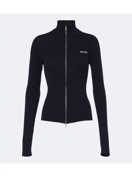 Pulover Miu Miu tricotate albastru
