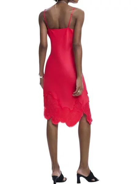 Rochie fără mâneci Desigual fără mâneci roșu