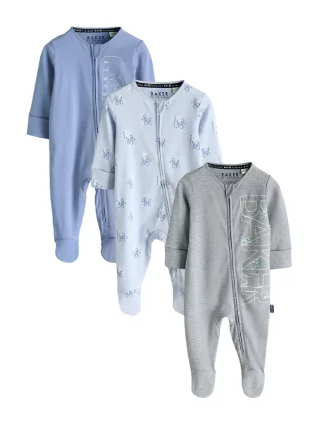 Baker by Ted Baker Pijamale fildeş / albastru regal / albastru deschis / amestecat gri