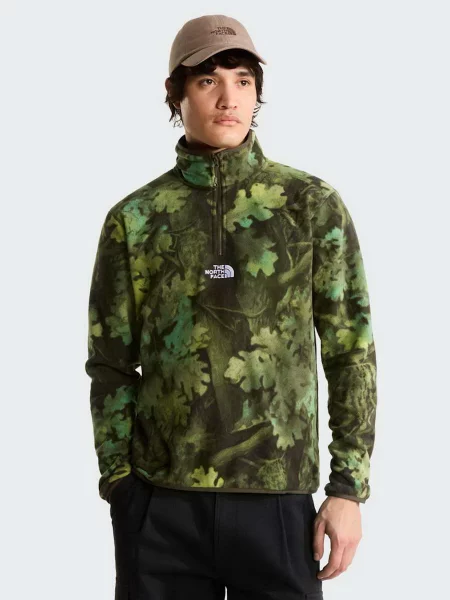 Флісова кофта The North Face M NOVELTY LOGO GLACIER ZIP зелений