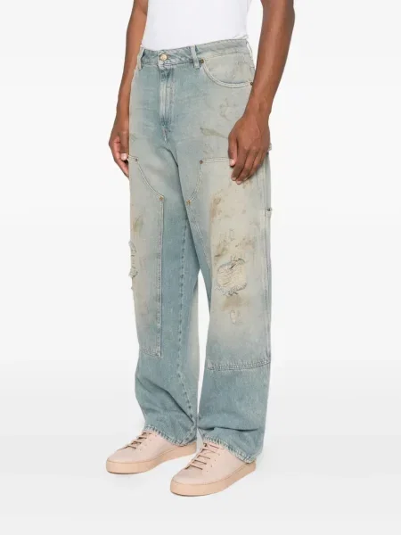 Blugi Golden Goose zdrențuiți albastru