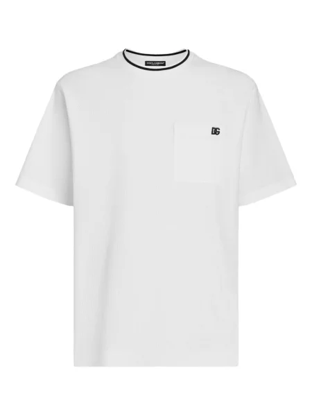 Tricou Dolce & Gabbana cu broderie alb