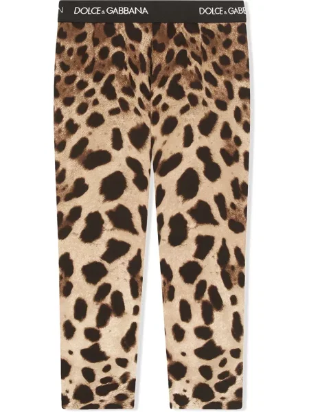 Legginsy dziecięce Dolce And Gabbana brązowe