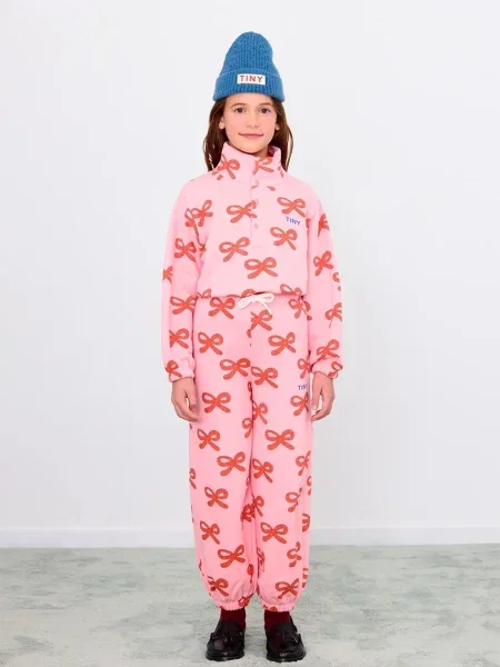 Tinycottons tepláky WORMS SWEATPANT růžové