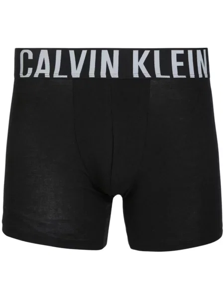 Boxeralsó Calvin Klein Boxer Brief 3 pairs black w/harbor mist logo/black w. Méret: S fekete